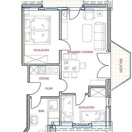 Апартаменты Kampstrasse-14-wohnung-4 *